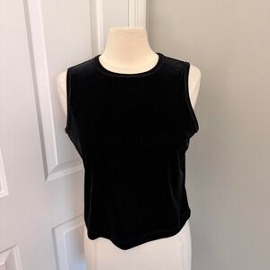Y2K BLACK MY MICHELLE VELVET TANK TOP
